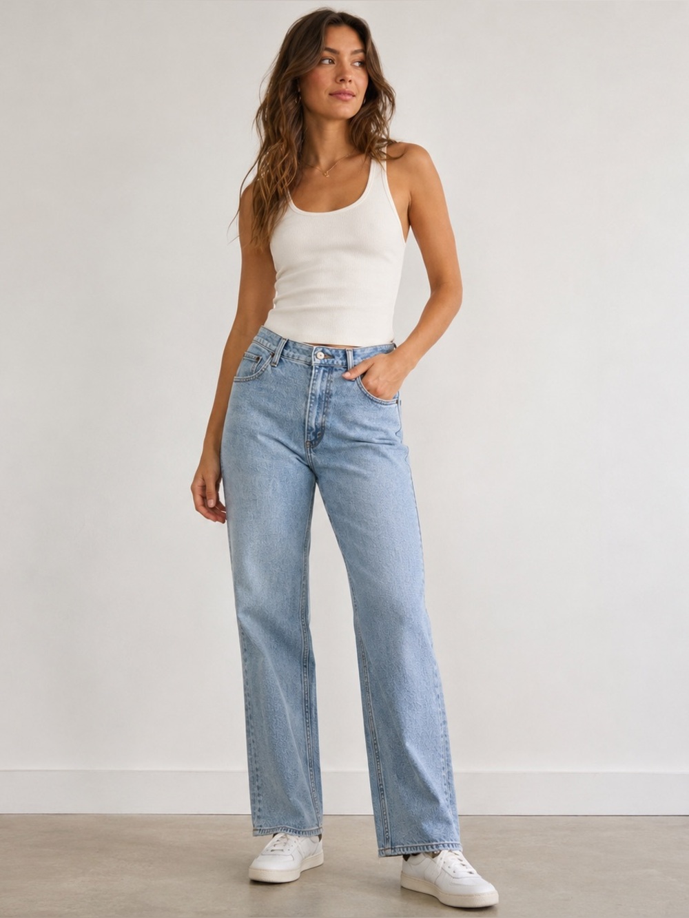 Abercrombie Curve Love Ultra High Rise Ankle Straight Jean